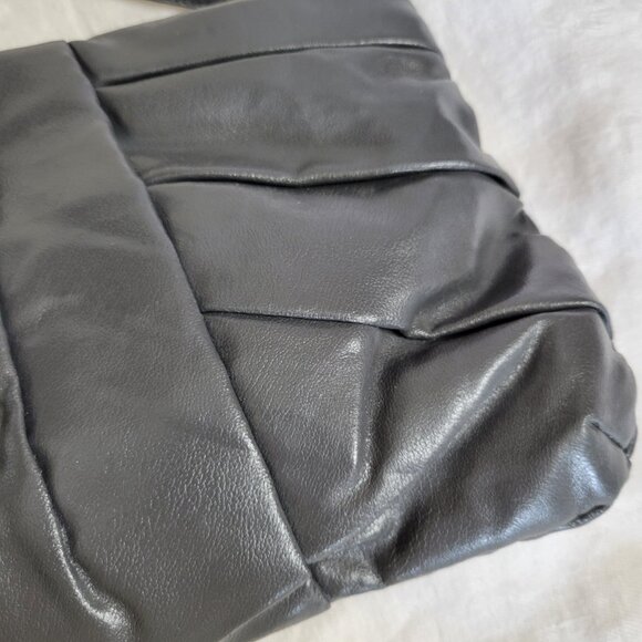 Vintage Dover Clutch Handbag Purse Crossbody Gray UNUSED 60s retro pleats Y2K - Picture 9 of 10